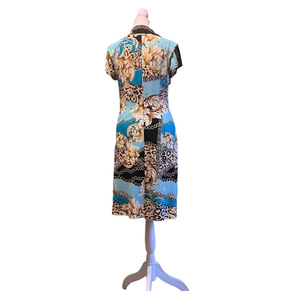 Cache Chain Print Polo Collared Dress - Picture 2 of 7